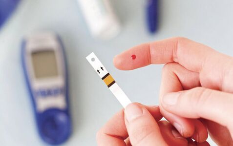 Blood to measure sugar with diabetes